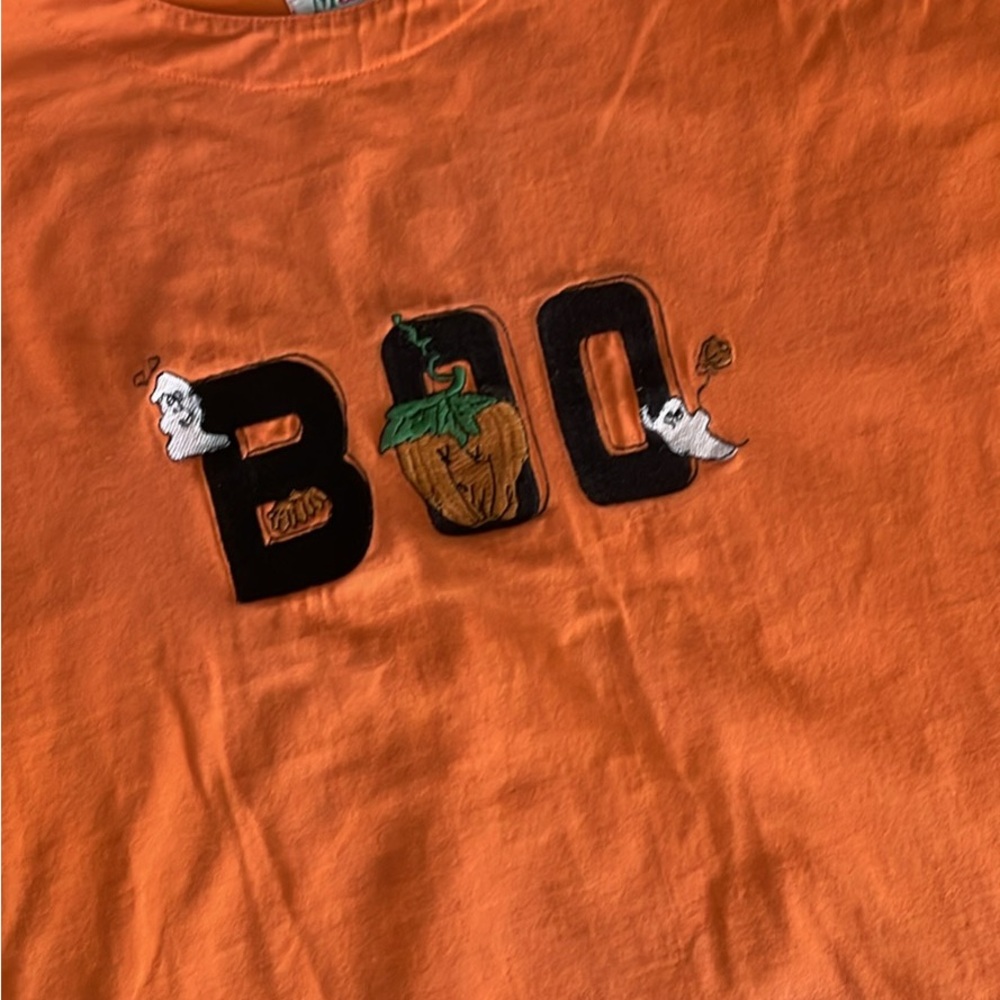 Vintage Orange Halloween “BOO” Shirt